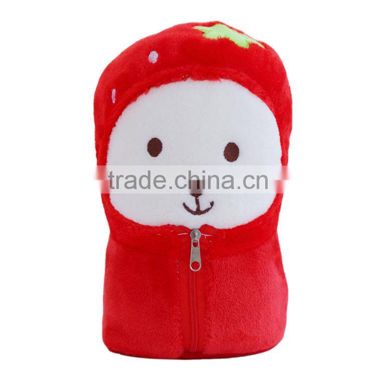 super lovely cartoon animal portable baby cuddle blanket