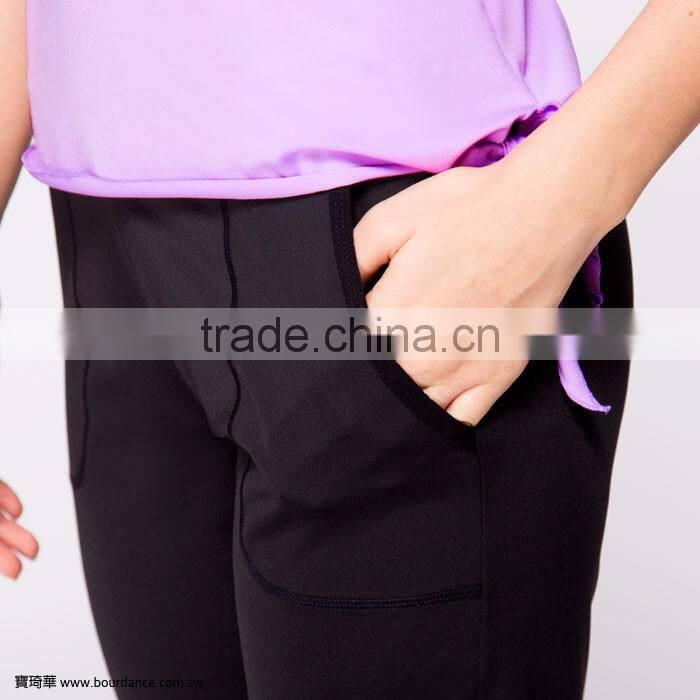 Girl dance wear jazz jogger capri pants