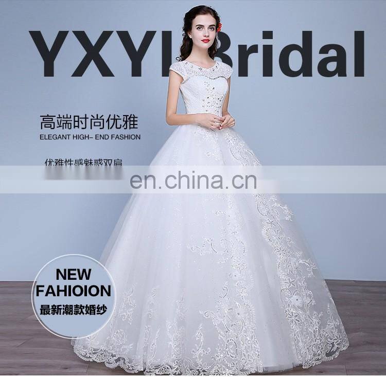 HS1617 Ball Gown Wedding Dresses 2017 New Gorgeous Dazzling Princess Bridal Real Image Luxurious Tulle Handmade Rhinestone