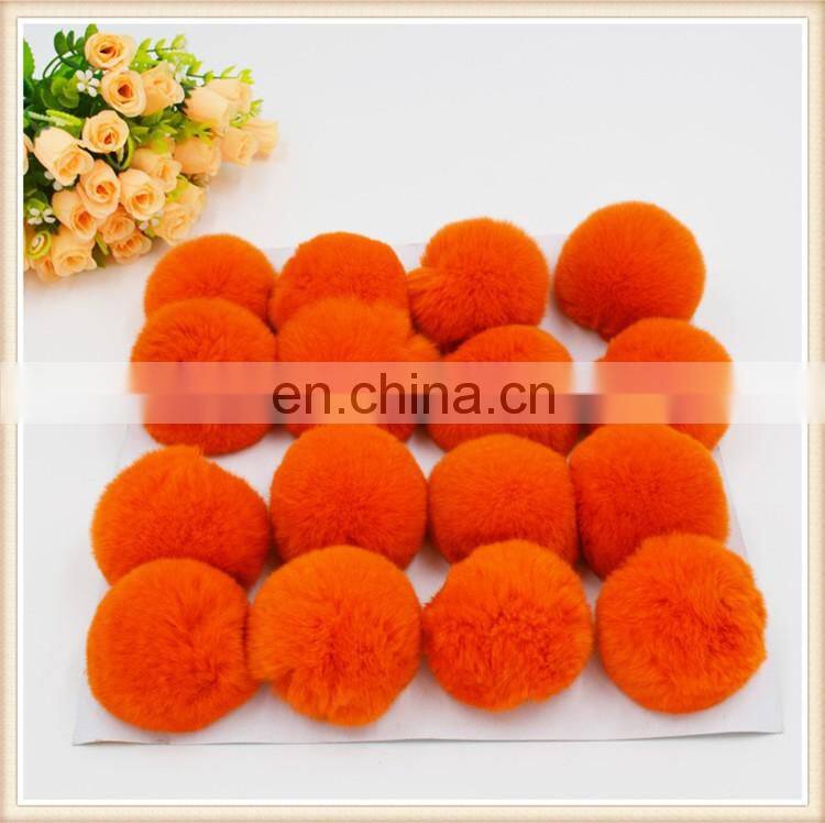 Hot selling in europe genuine rabbit real fur pom pom