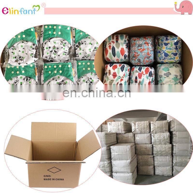 Elinfant Washable Baby Cloth Diapers Nappy New Prints Cloth Diaper