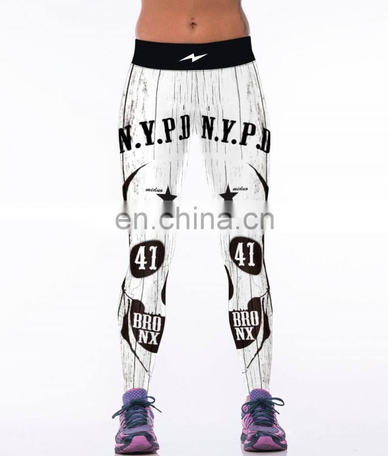 custom design sublimation printed sport fitness yoga leggings for women