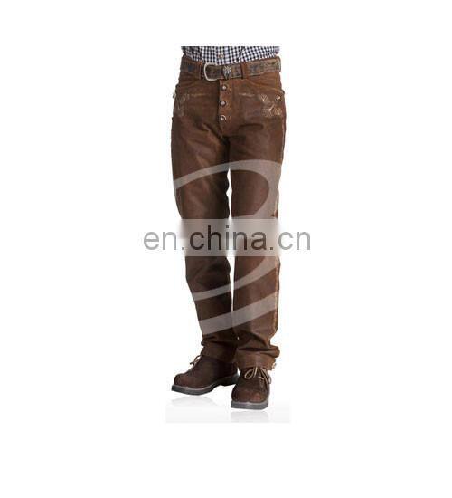 Genuine Suede german traditional full length leather Pant (Munich Garments)