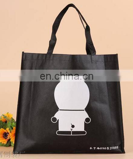 2015 fashion cartoon pattern cross stitch non woven bag with long handle