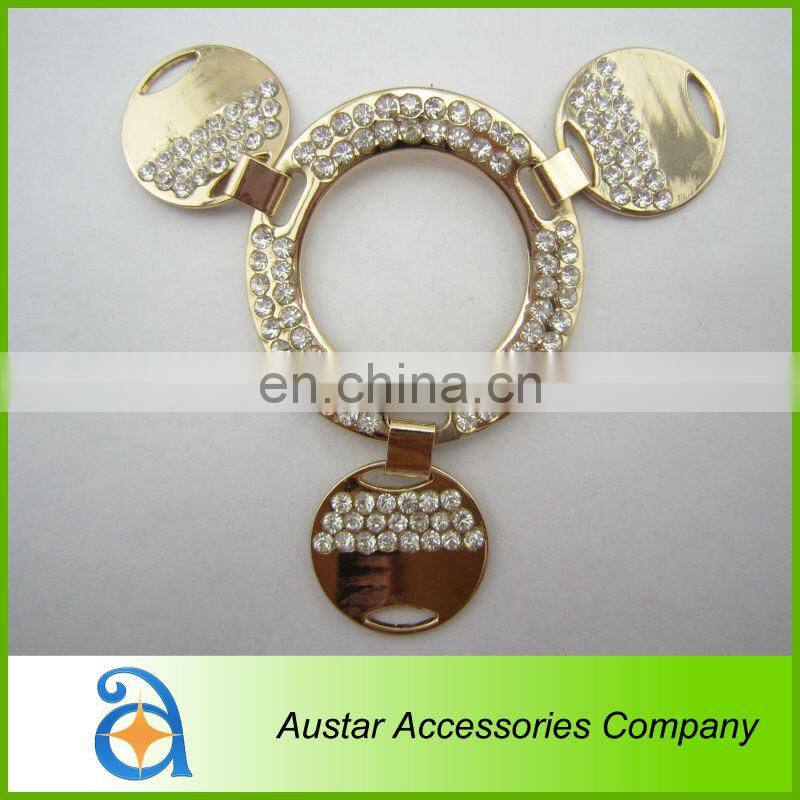 Wholesale metal rhinestone shoe flower shoe accessories
