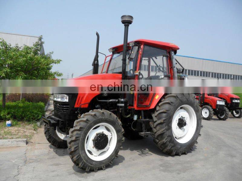 100hp AC farm tractor 1004 tractor with backhoe and loader