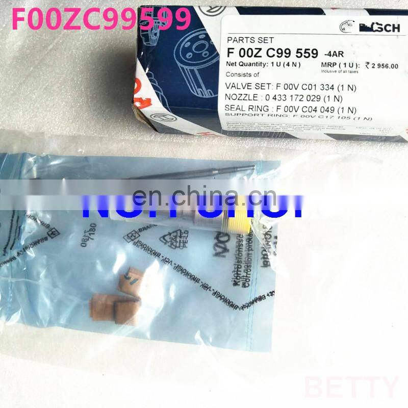 100% ORIGINAL Injector overhaul kit F00ZC99599 (F00VC01334+0433172029+F00VC04049+F00VC17105 )