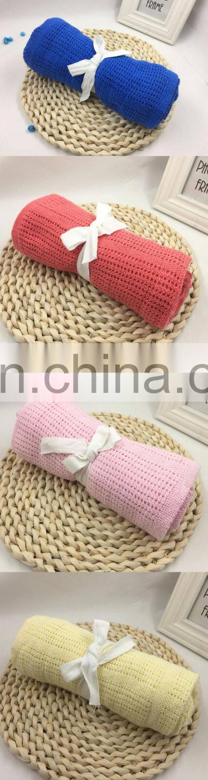 Baby Knitted Blanket Cotton Super Soft Kids Month Blankets Newborn Swaddle Infant Wrap Bath Towel Girl Boy Stroller Cover