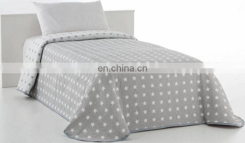 i@home Star pattern filling 100% polyester striped quilted bedspread cotton
