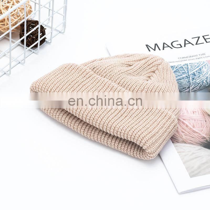 Adult Winter Warm Beanies Casual Short Thread Hip Hop Hat Men Beanie Female Girl Knitted Beanie Ribbed Skullcap Elastic Hats