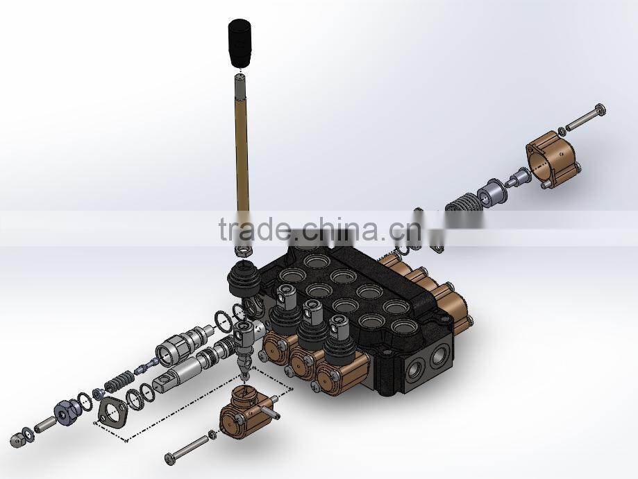 40-50lpm branded hydraulic and electric valves with power beyond