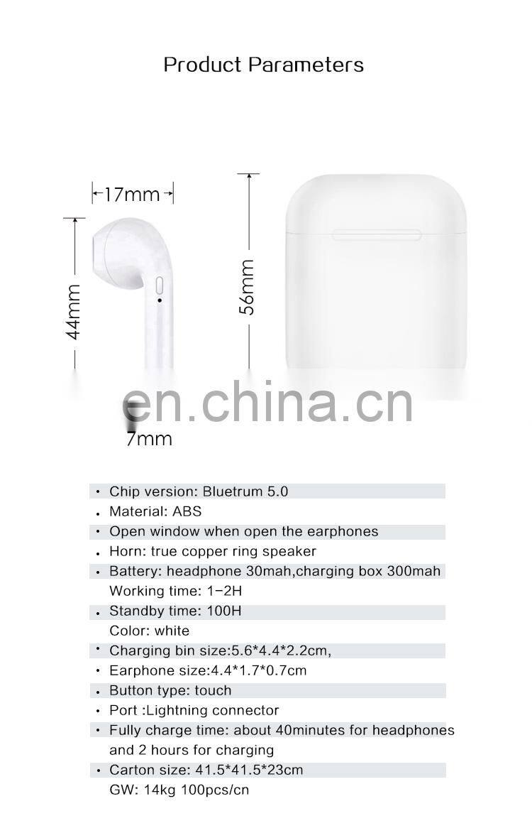 i10 i11 i12 i13 i200 TWS wireless Blue tooth earphones earbuds headset custom logo