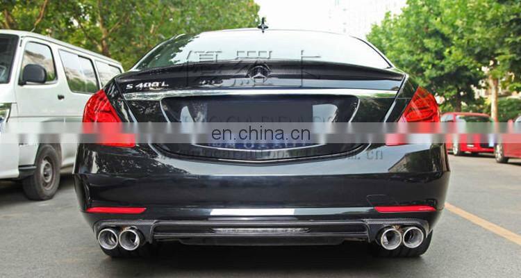 W222 diffuser fit for MB S-class W222 S350 S400 to B style B700 rear diffuser with round exhaust tips for W222 B diffuser
