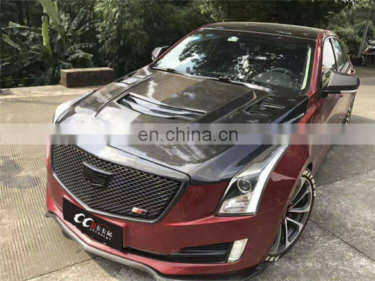 Good fitmen pp material v style body kit for Cadillac ATSL front bumper fender Grille side skirts and wing spoiler