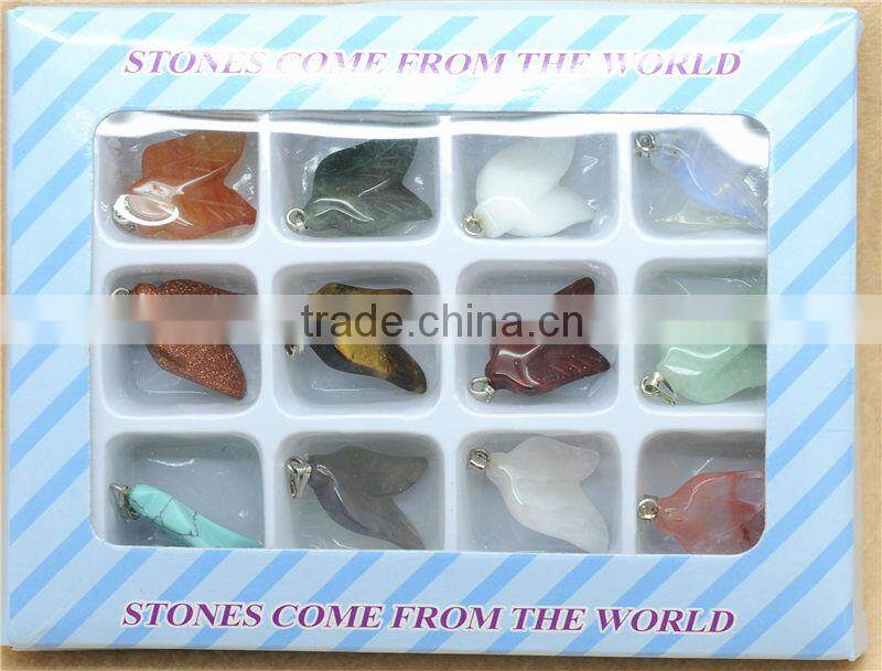 6 Side Cone Shape green aventurine Pendant semi precious stone pendant