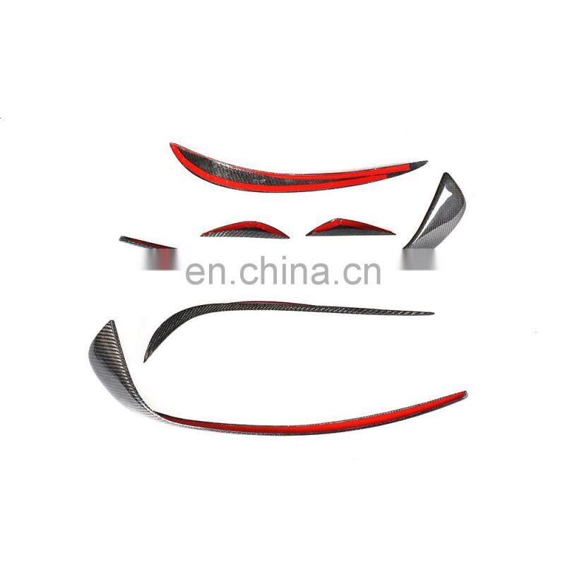 Carbon Moulding Trims Bumper Aprons Flaps For Mercedes Benz W117 C117 4Dr Cla250 6Pcs/Set