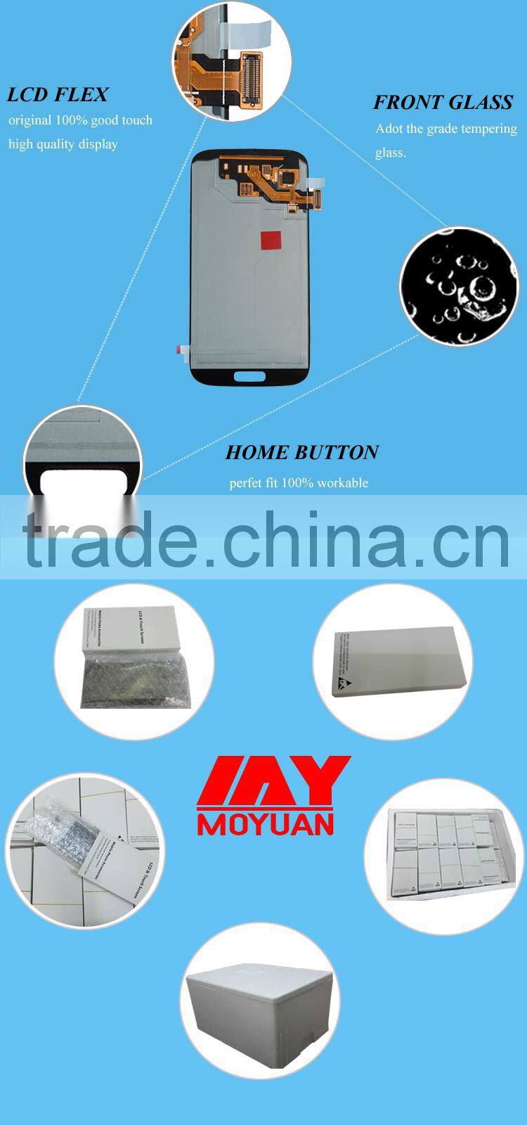 Wholesale !!! OEM factory 100% original lcd for samsung s4 i9500/i9505 /i337 lcd screen assembly