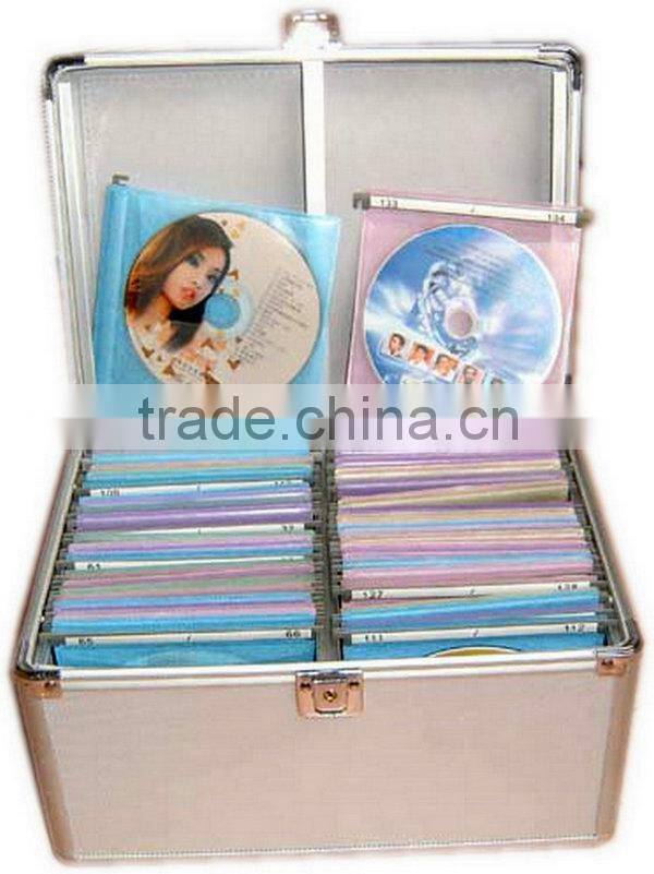 aluminum frame waterproof shell cd presentation cases with cd bag inside