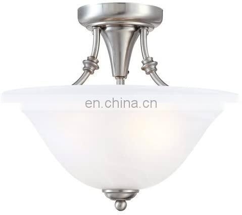 Indoor White Glass LED/E26 Small cone-shaped ceiling chandelier hotel bedroom living room