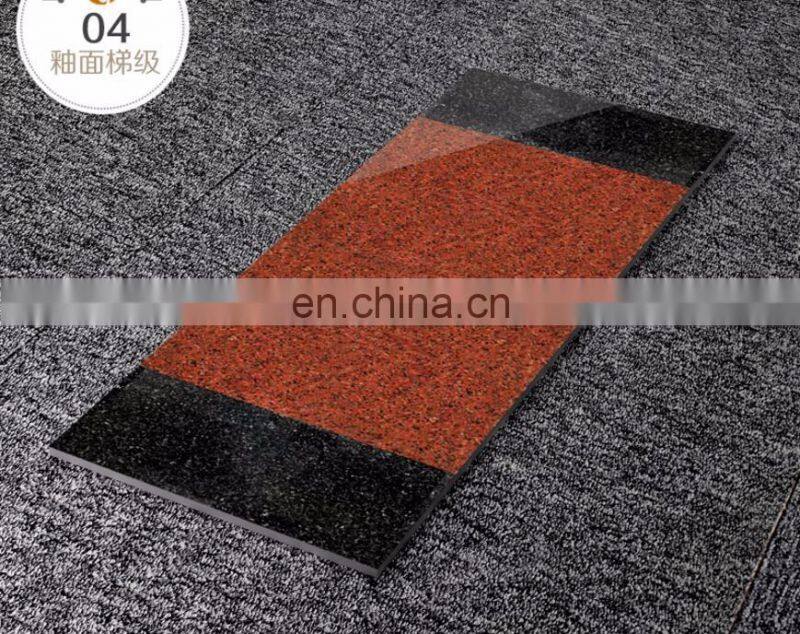 Granite Look Polished Glazed Porcelain Staircase Step Tile