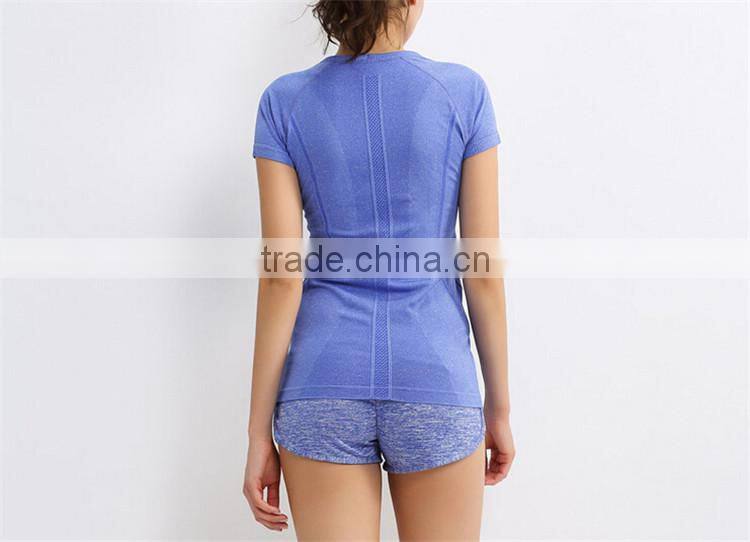 2016 breathable trainning nude pink t shirt