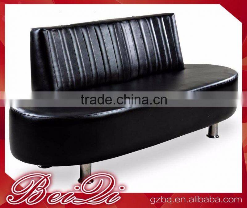 Beiqi Guangzhou Office Furniture Modern Design Black Leather Office Living Room Corner Sofa Waiting Chair