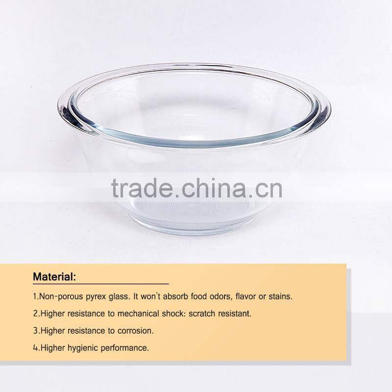 Factory outlet , Eco-Friendly round pyrex glass baking dish/glass plate