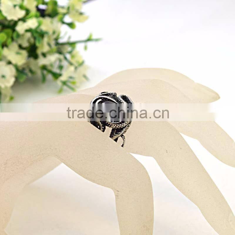 stainless steel big eye snake ring men's punk rock jewelry ring