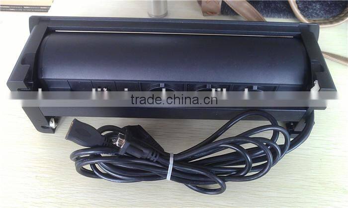 BW-T66 Electric Rotation Flip Up Office Desktop Outlet/Aluminum Tabletop Socket In Meeting Table