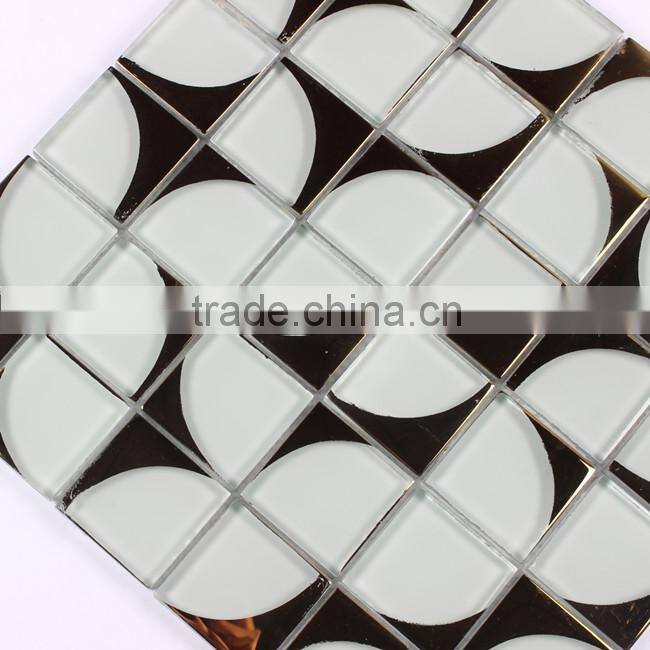 Glossy glass tile mosaic