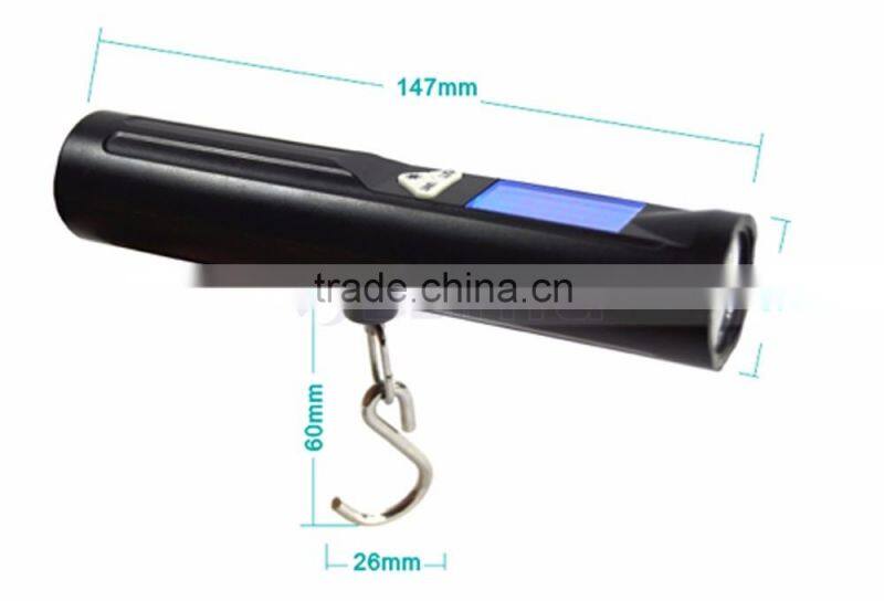 88lb/110lb Capacity 2 in One with Torch Fishing Scale LED Luggage Scale