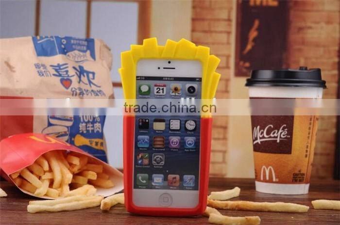 Wholesale French fries style fashion silicone cell phone case for iphone