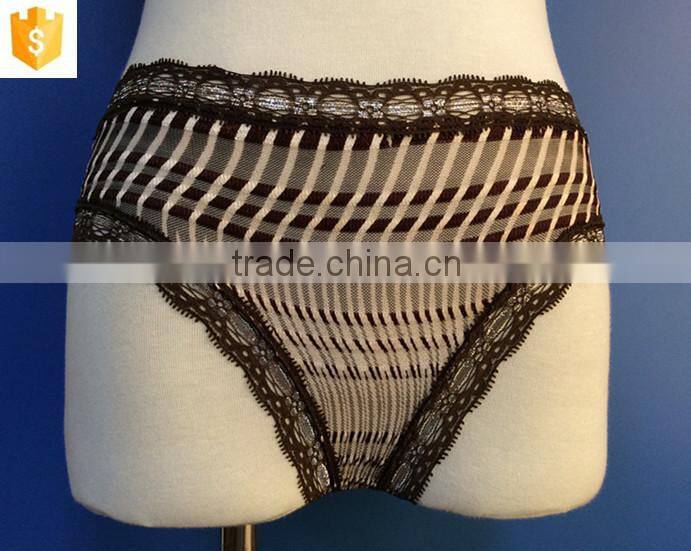 Lace mesh lady sex panty/hot women transparent panties