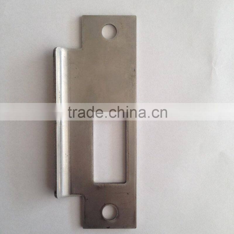 Entry door deadbolt stike plate, door lock parts