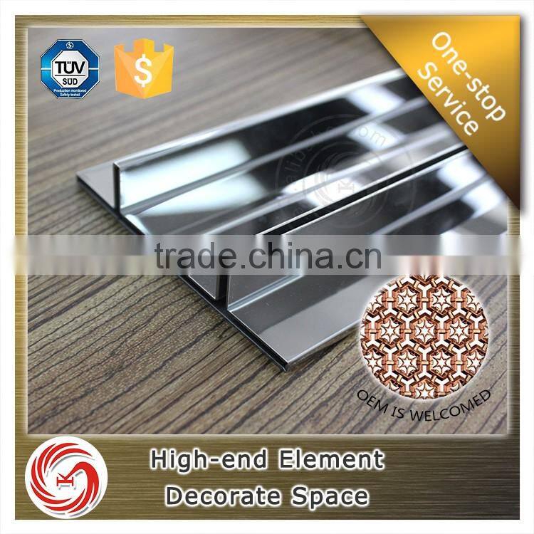 Metal tile edge trim stainless steel expansion joint