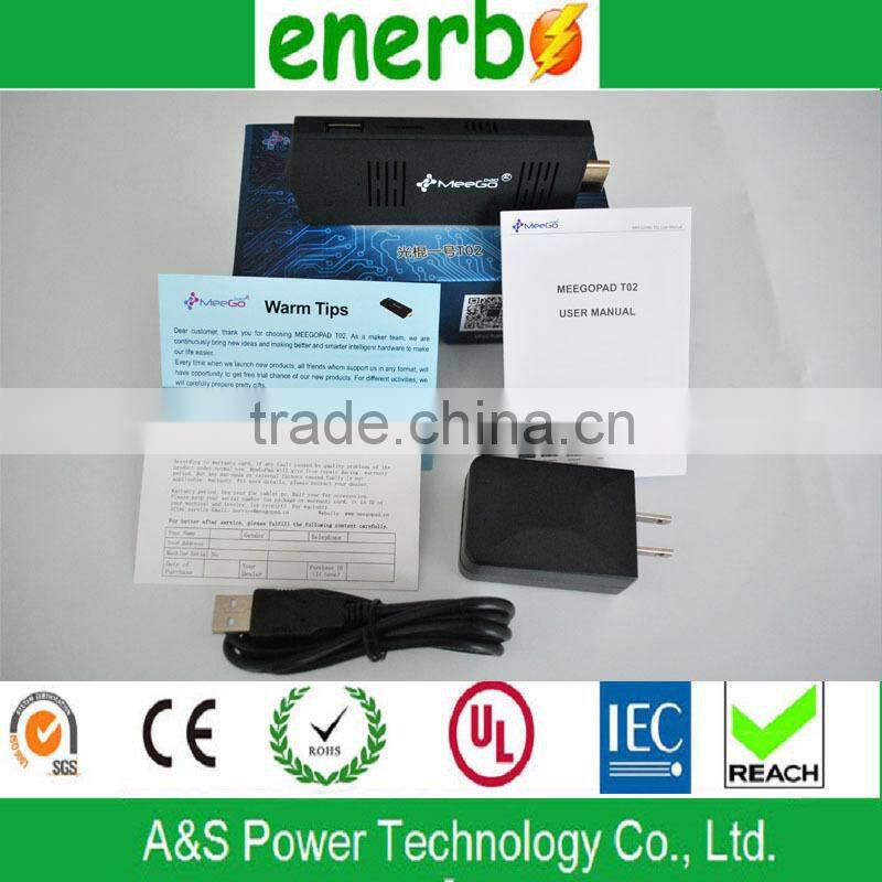 New Arrival Meegopad T02 PC Stick Windows8.1(dual os)OR UBUNTU update win10 Dimension 110mmX43mmX9.9mm Mini PC