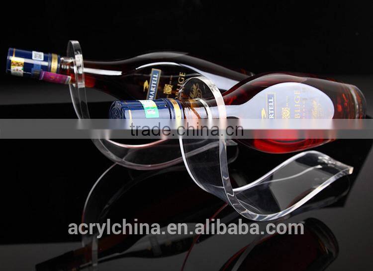 Hot clear acrylic red wine rack acrylic wine rack wine display shelf