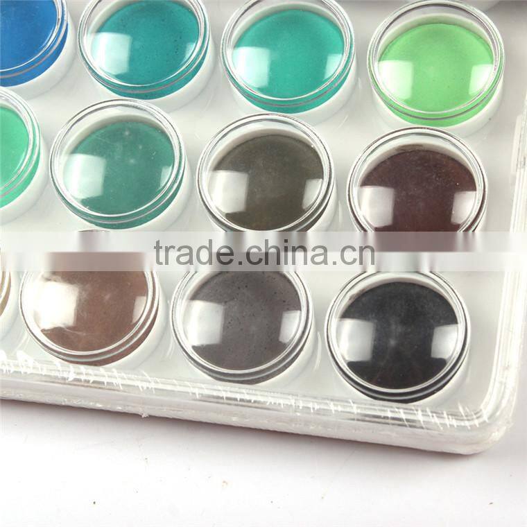 Wholesale Price High Quality 28Colors Dry Water color Paint Set For Kids With Brush