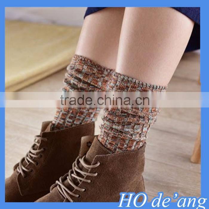 Hogift Autumn women socks warm thick needle cotton socks retro boots socks piles of socks MHo-213