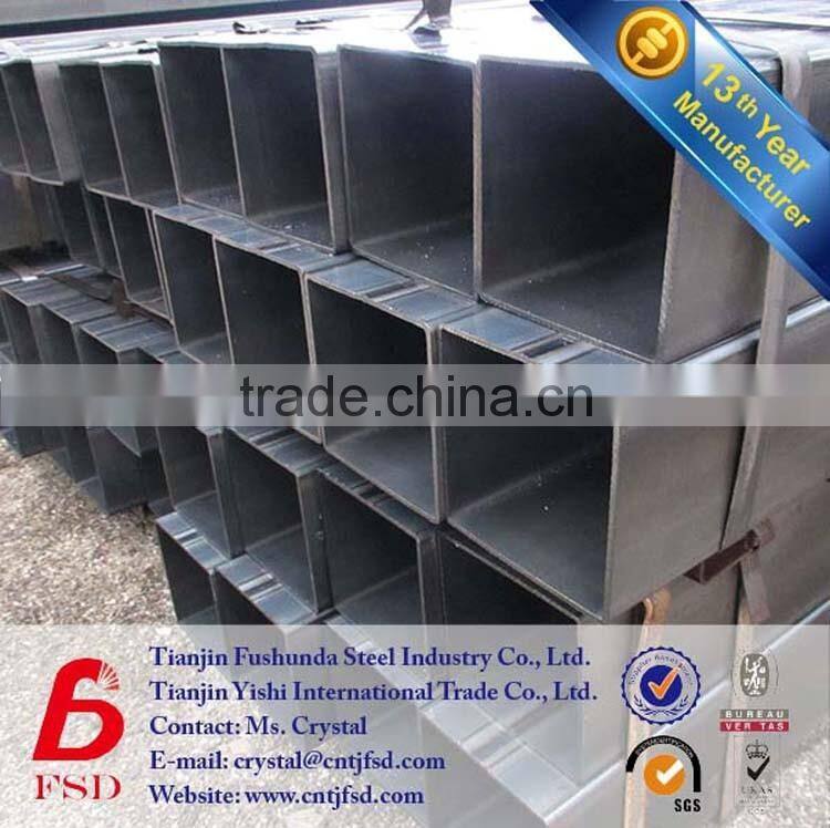 mild weight a53 construction material galvanized square tube