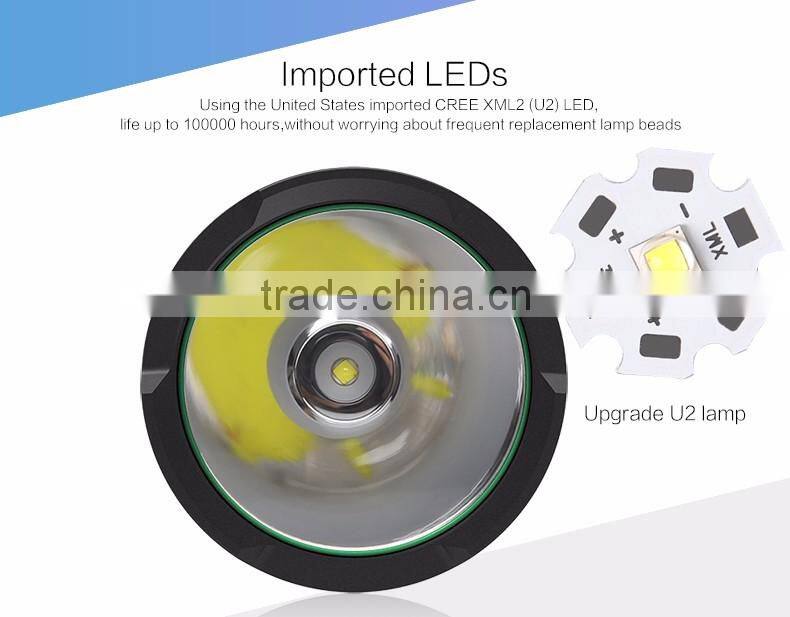 SupFire Y12 XML2-T6 led flashlight high power 1100 lumen 2 18650 li-ion batteries aluminium alloy big torch