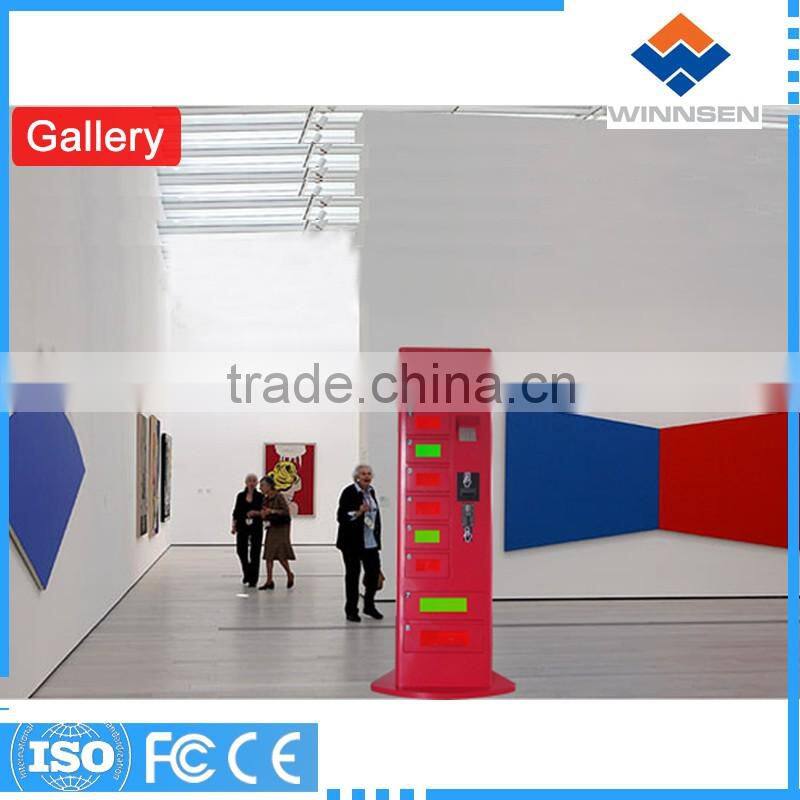 Banknotes Operated Vending Kiosk digital signage phone charging station locker APC-08B