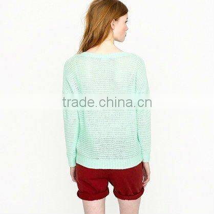 Automn CUSTOM CASHMERE OPEN-STITCH SWEATER