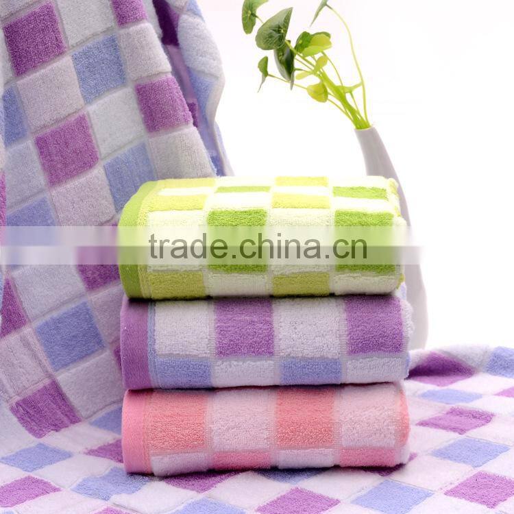 70x140cm 400g cotton luxury checkered jacquard bath towel
