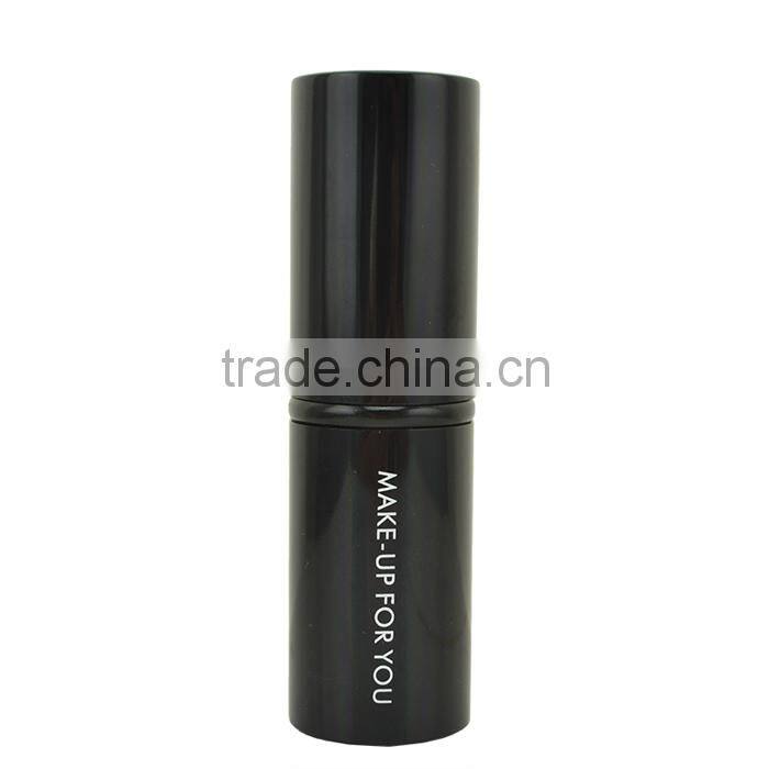 Pink synthetic hair retractable refillable powder brush