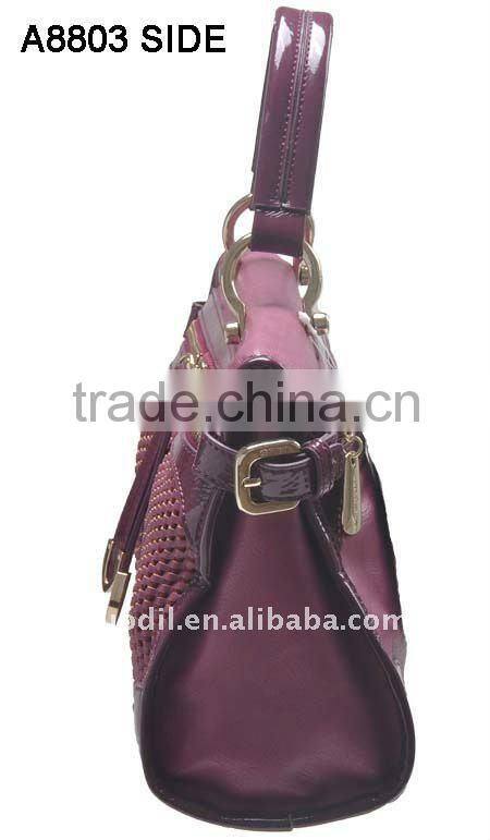 Weave small briefcase 2012 lastest trend PU handbag