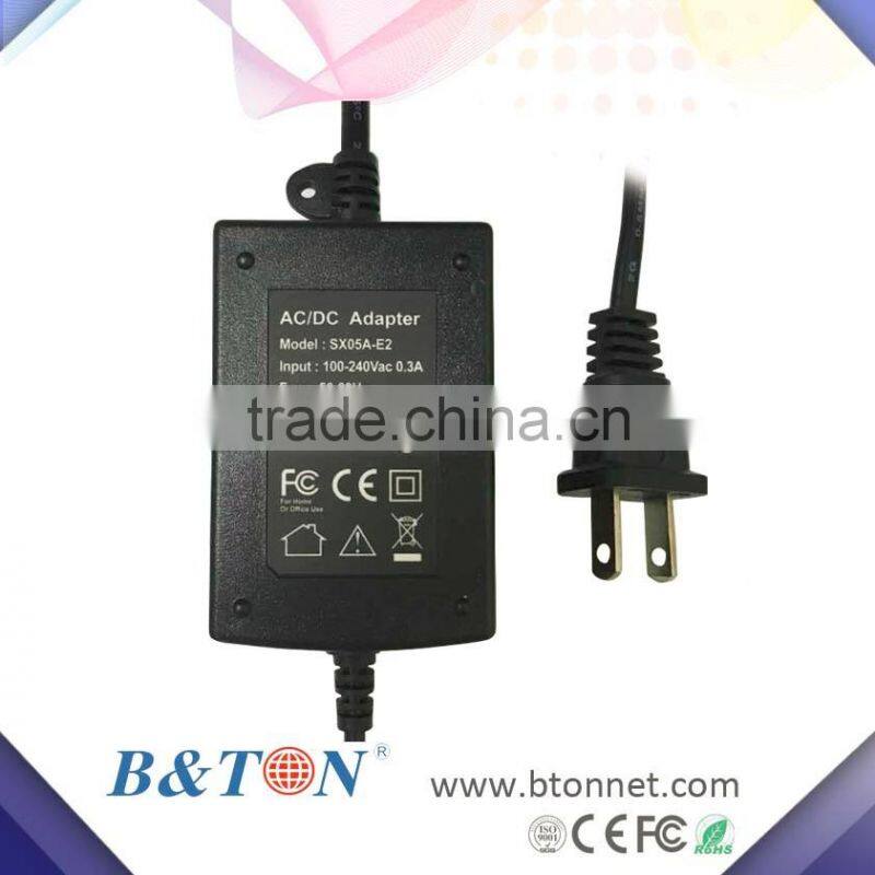 5V1A double cable US DC Power adapter