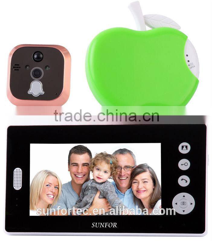 Simple operation home security control peephole hidden Door Wireless Camera, peephole door wifi camera