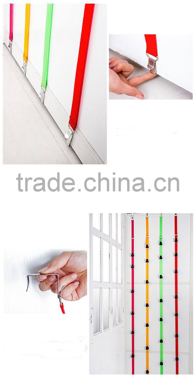 Door strape hanger rack bag cap cloth rack