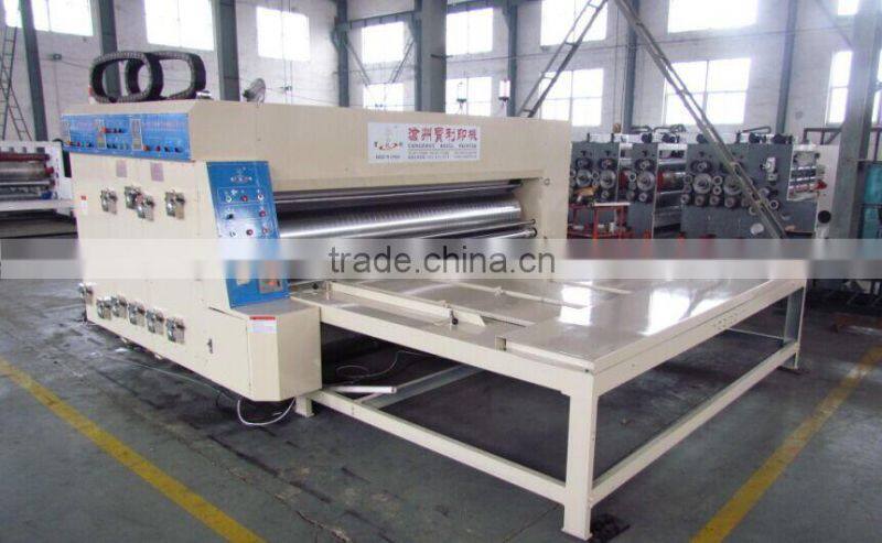 Latest product semi auto flexo ink corrugated paperboard die cutting slotting printing boxing packing machine